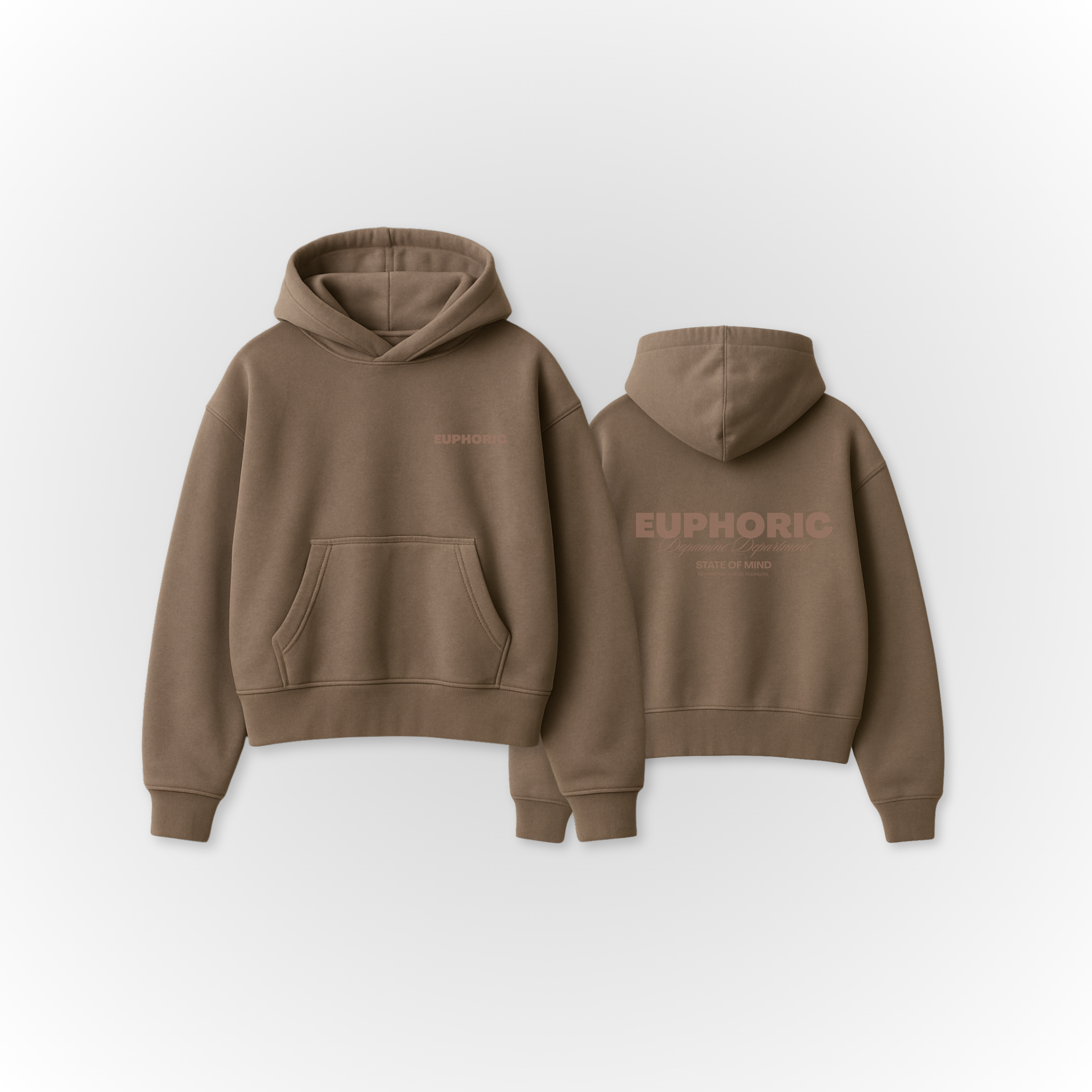 EUPHORIC ESSENTIAL HOODIE (MOCHA)