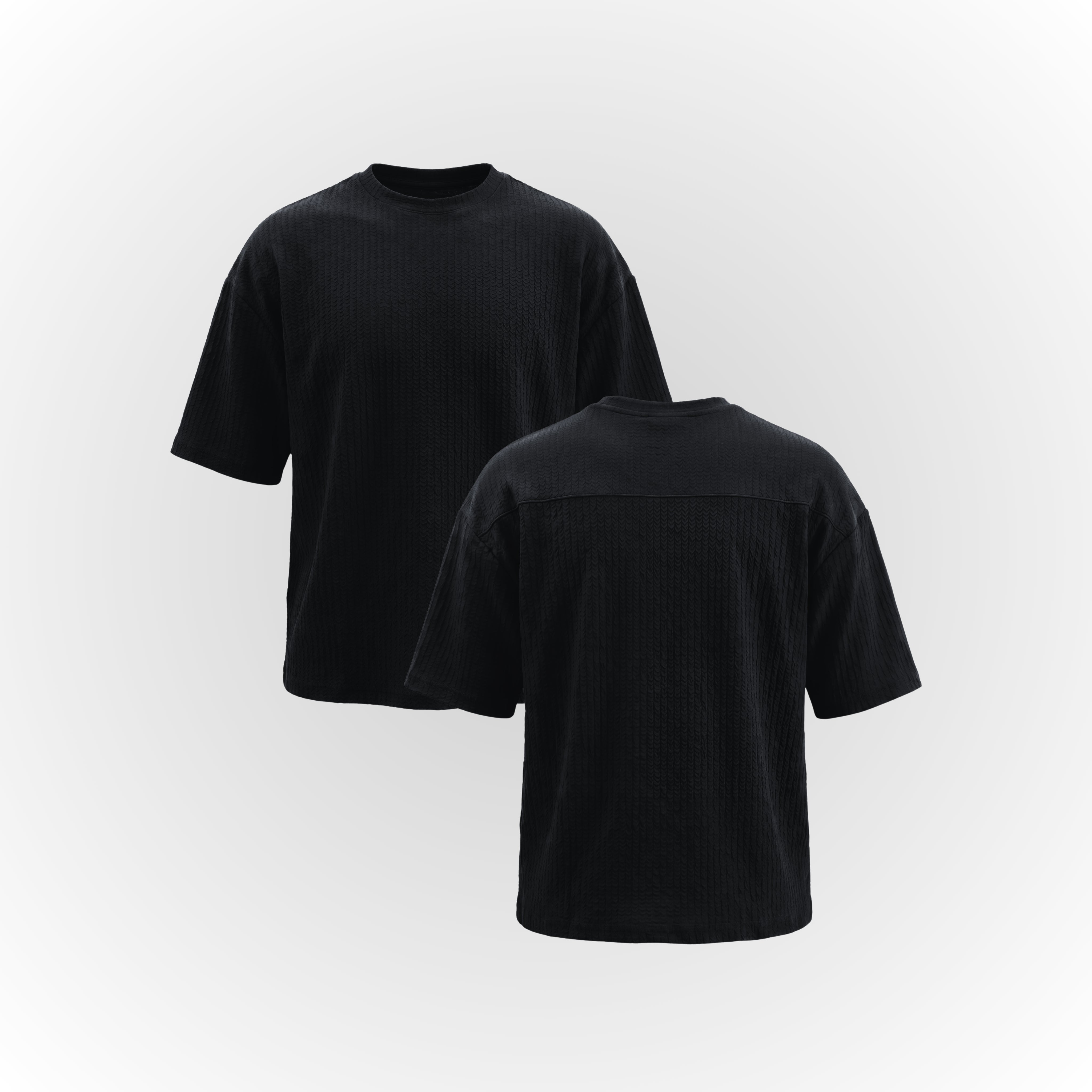 EUPHORIC TEXTURED T-SHIRT (BLACK) - PREORDER