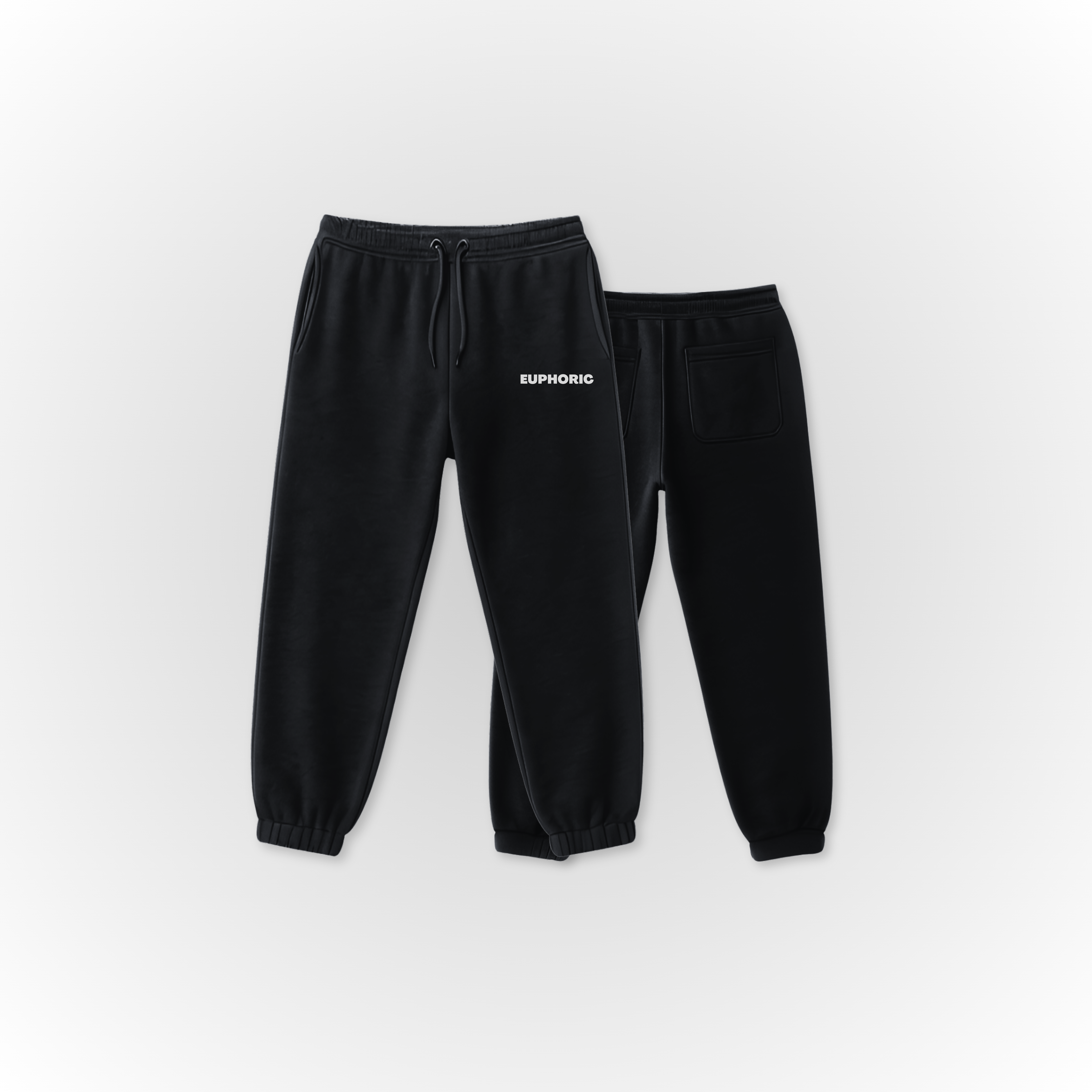 EUPHORIC ESSENTIAL SWEATPANTS (JET BLACK)
