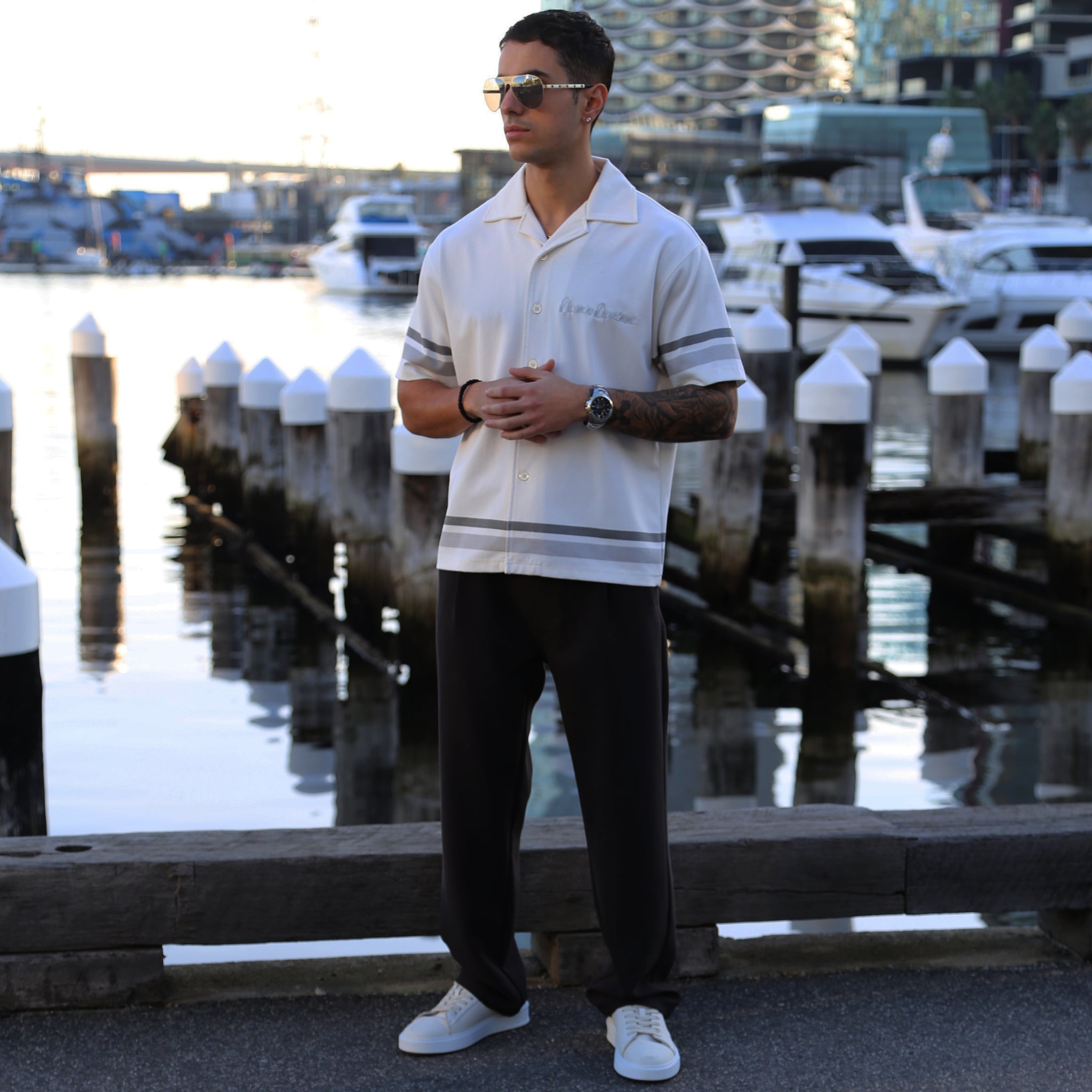 EUPHORIC RELAXED BUTTON SHIRT (PEARL WHITE)