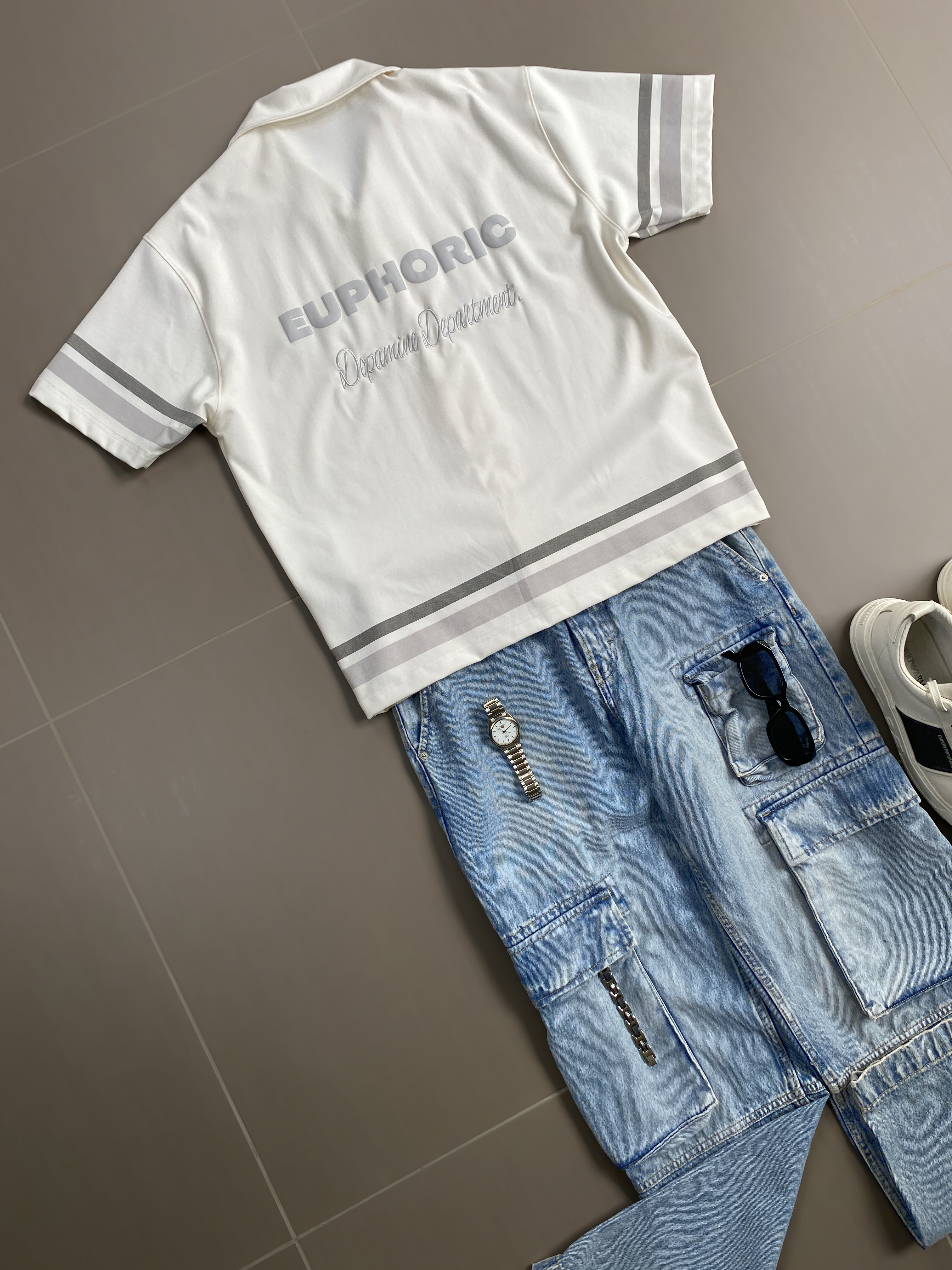 EUPHORIC DOPAMINE DEPT. BUTTON SHIRT (PEARL WHITE)