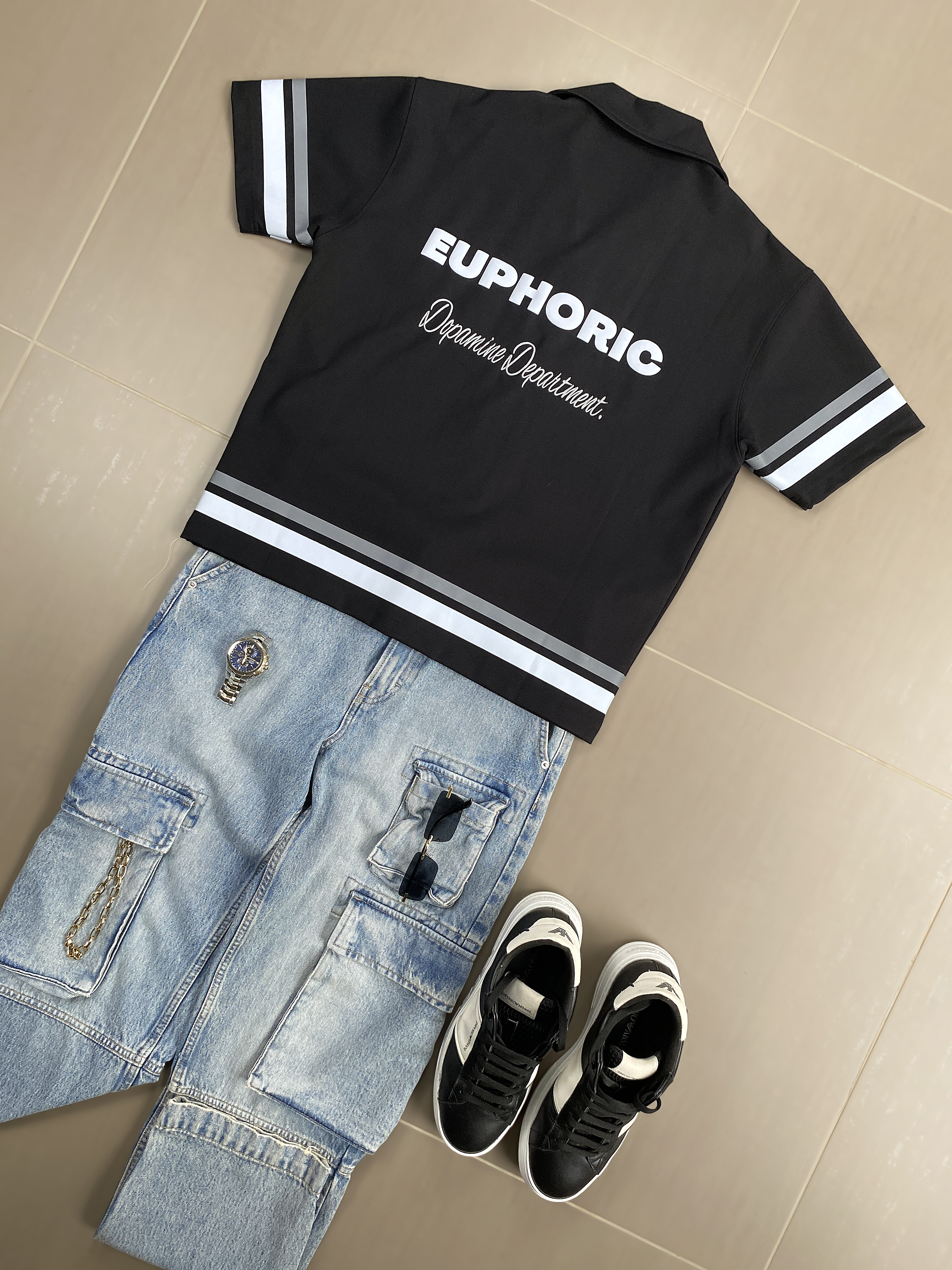 EUPHORIC DOPAMINE DEPT. SHIRT (MIDNIGHT BLACK)