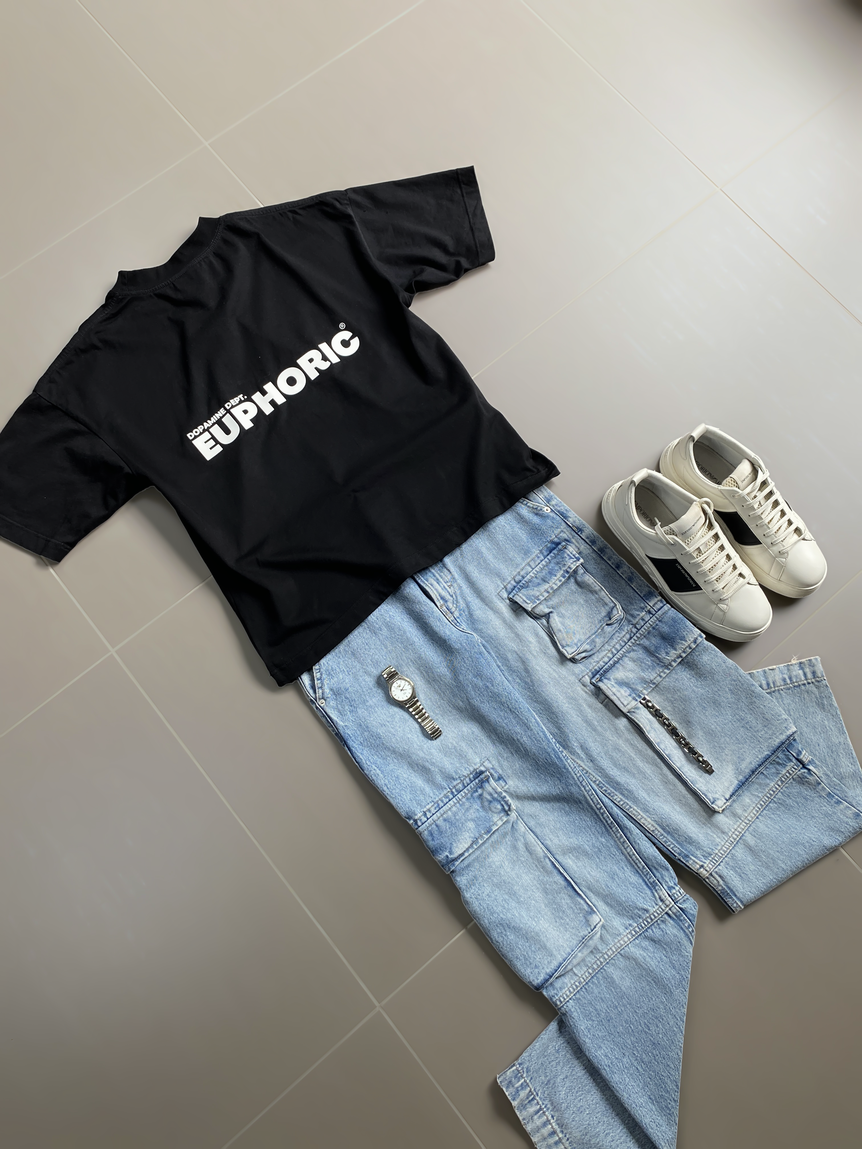 EUPHORIC DOPAMINE DEPARTMENT T-SHIRT (MIDNIGHT BLACK)