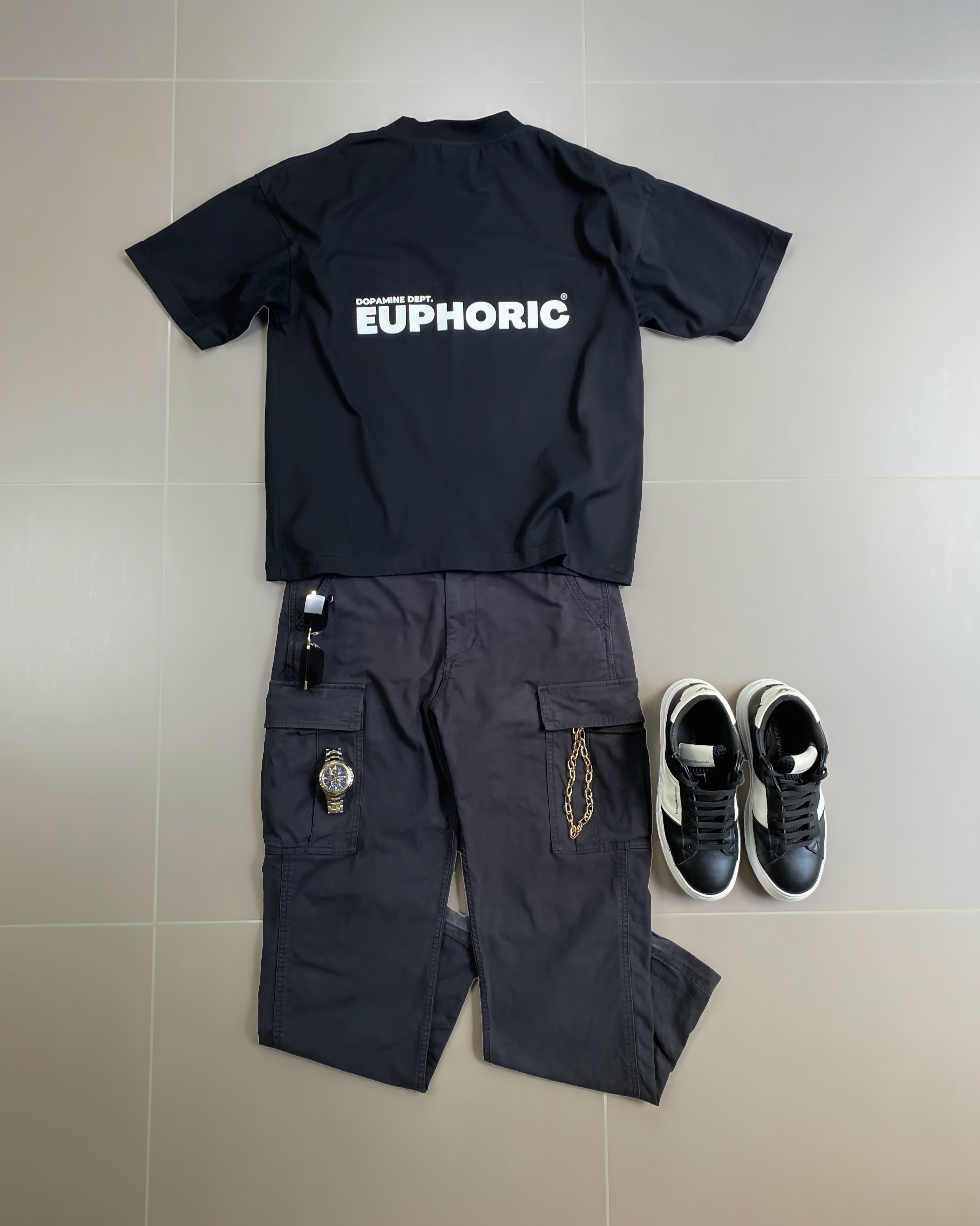 EUPHORIC DOPAMINE DEPARTMENT T-SHIRT (MIDNIGHT BLACK)