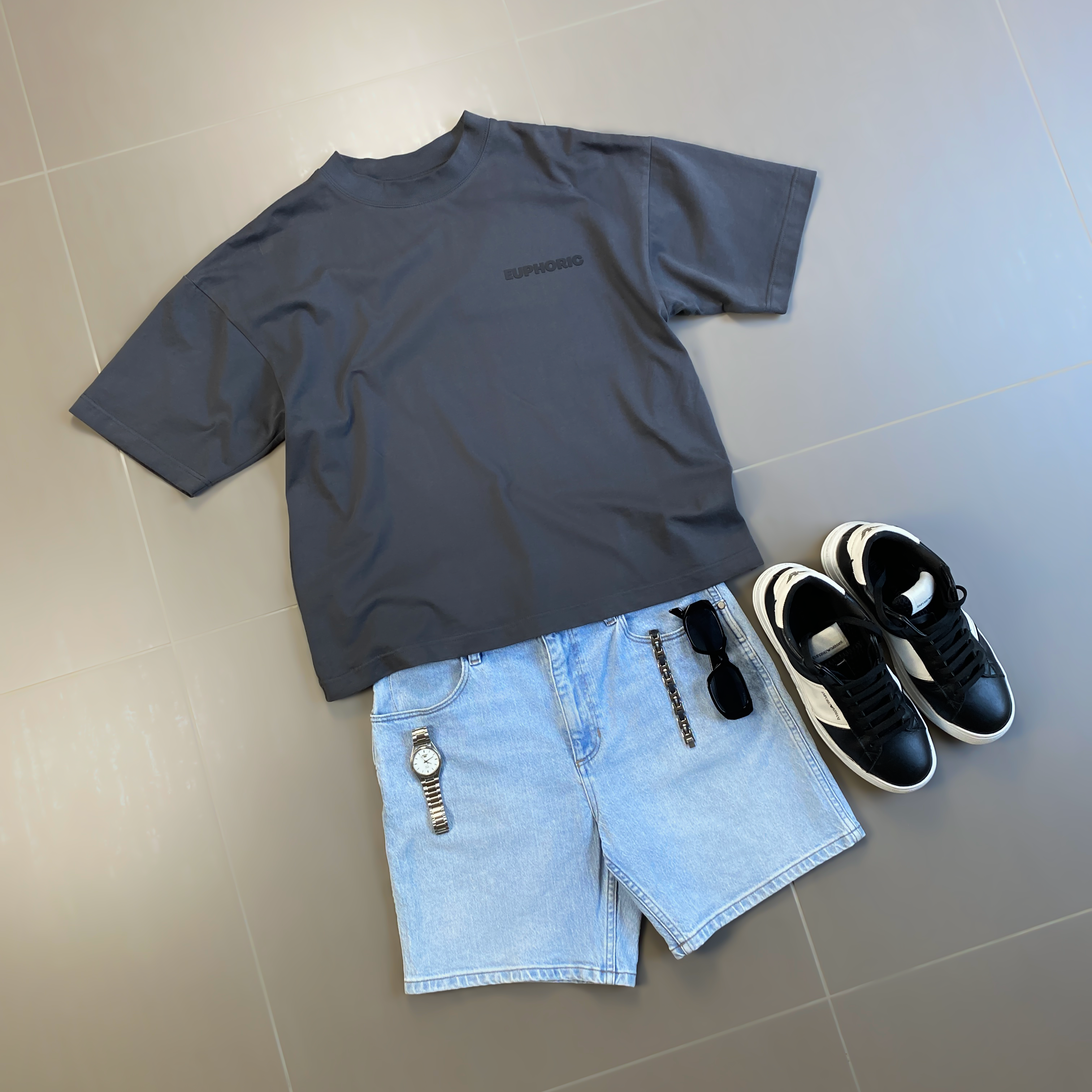 EUPHORIC DOPAMINE DEPT. T-SHIRT (POPPY SEED GREY)