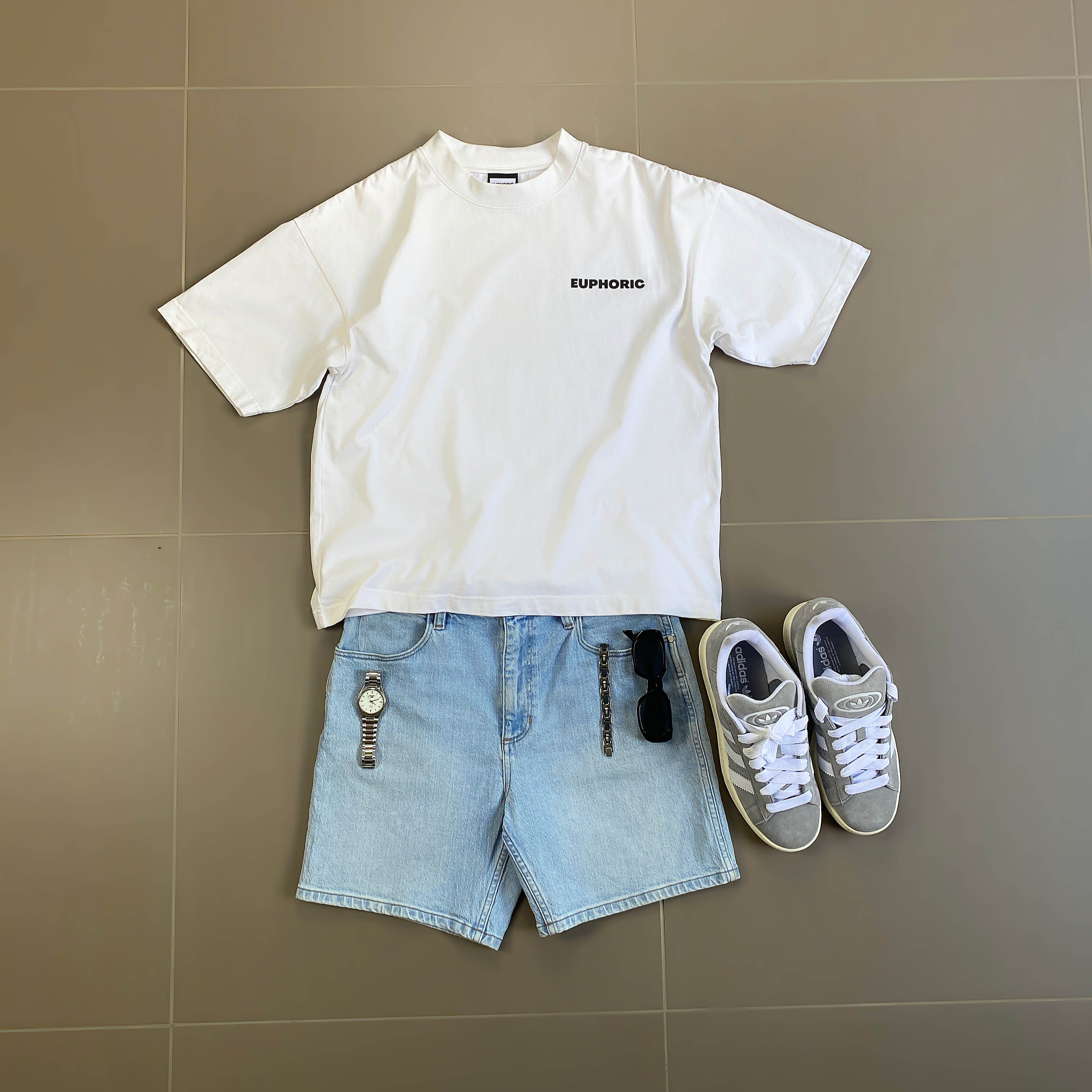 EUPHORIC DOPAMINE DEPARTMENT T-SHIRT (PEARL WHITE)