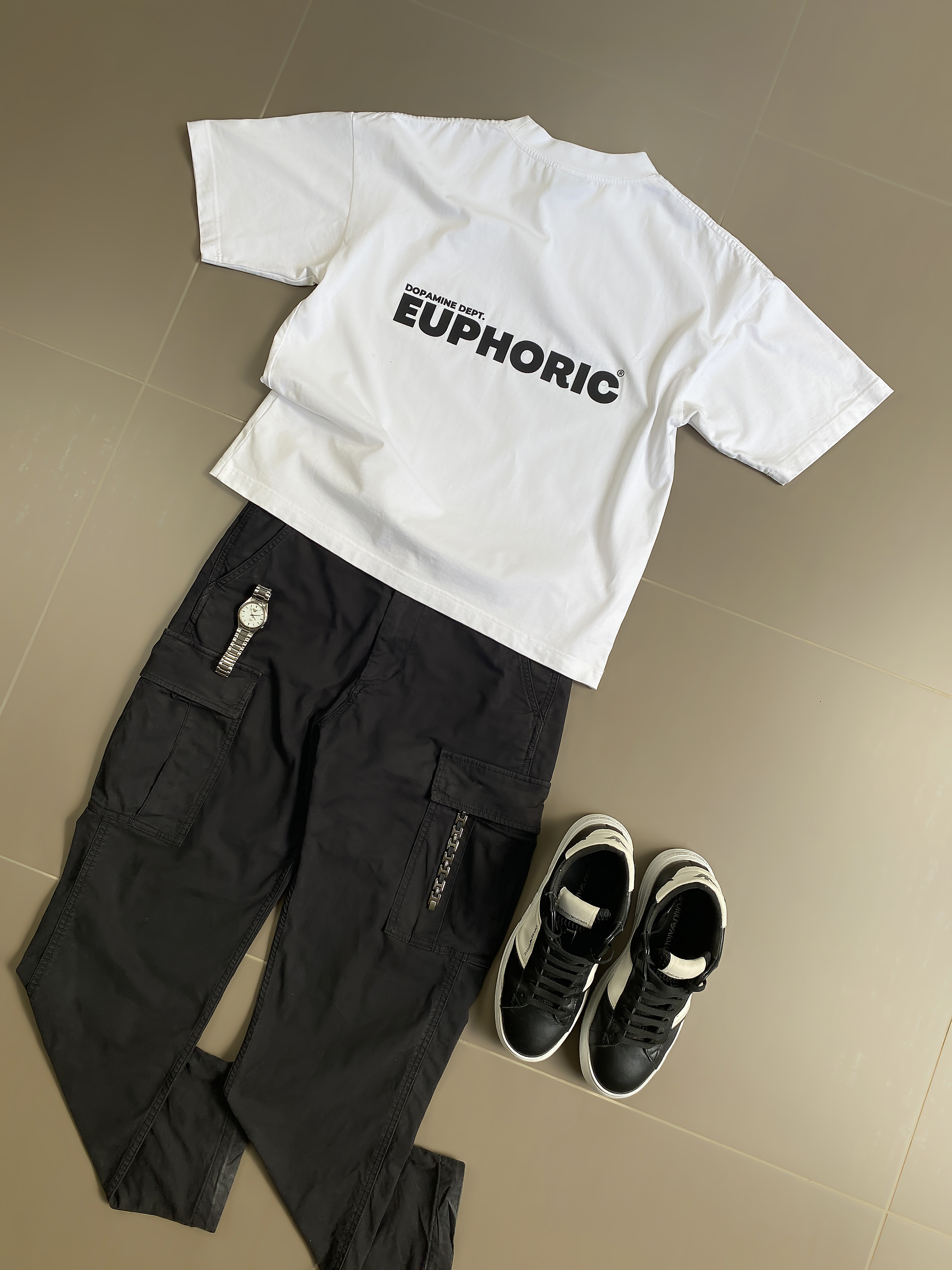 EUPHORIC DOPAMINE DEPARTMENT T-SHIRT (PEARL WHITE)