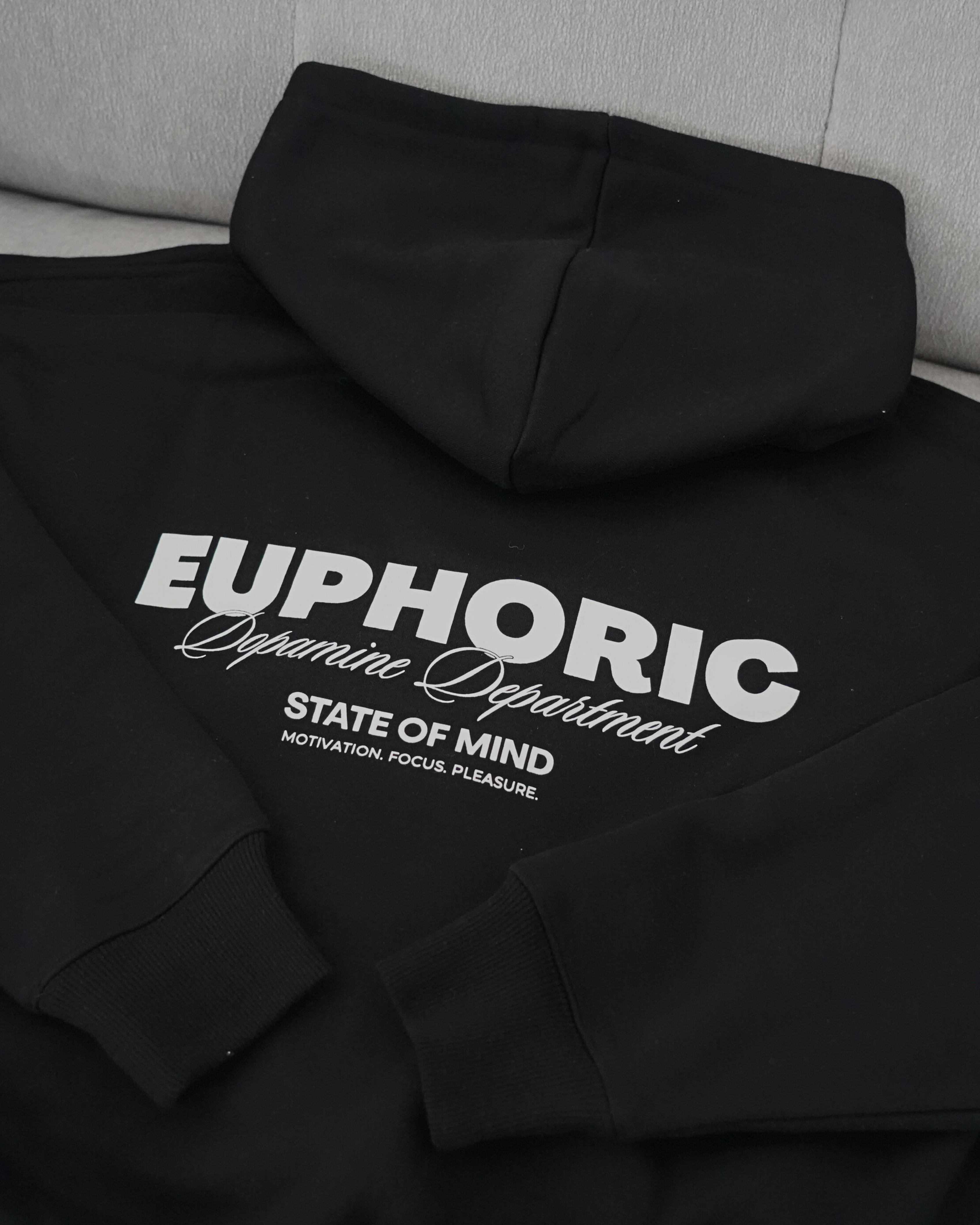 EUPHORIC ESSENTIAL TRACKSUIT SET. Dopamine Department (JET BLACK)