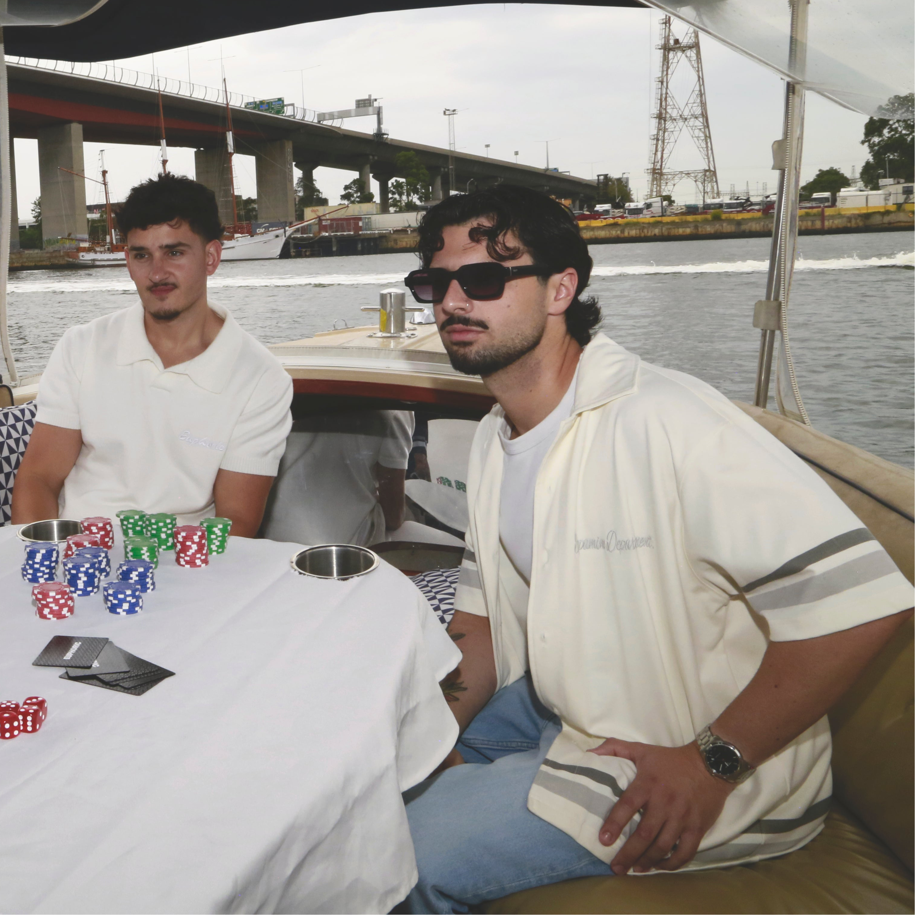 EUPHORIC DOPAMINE DEPT. BUTTON SHIRT (PEARL WHITE)