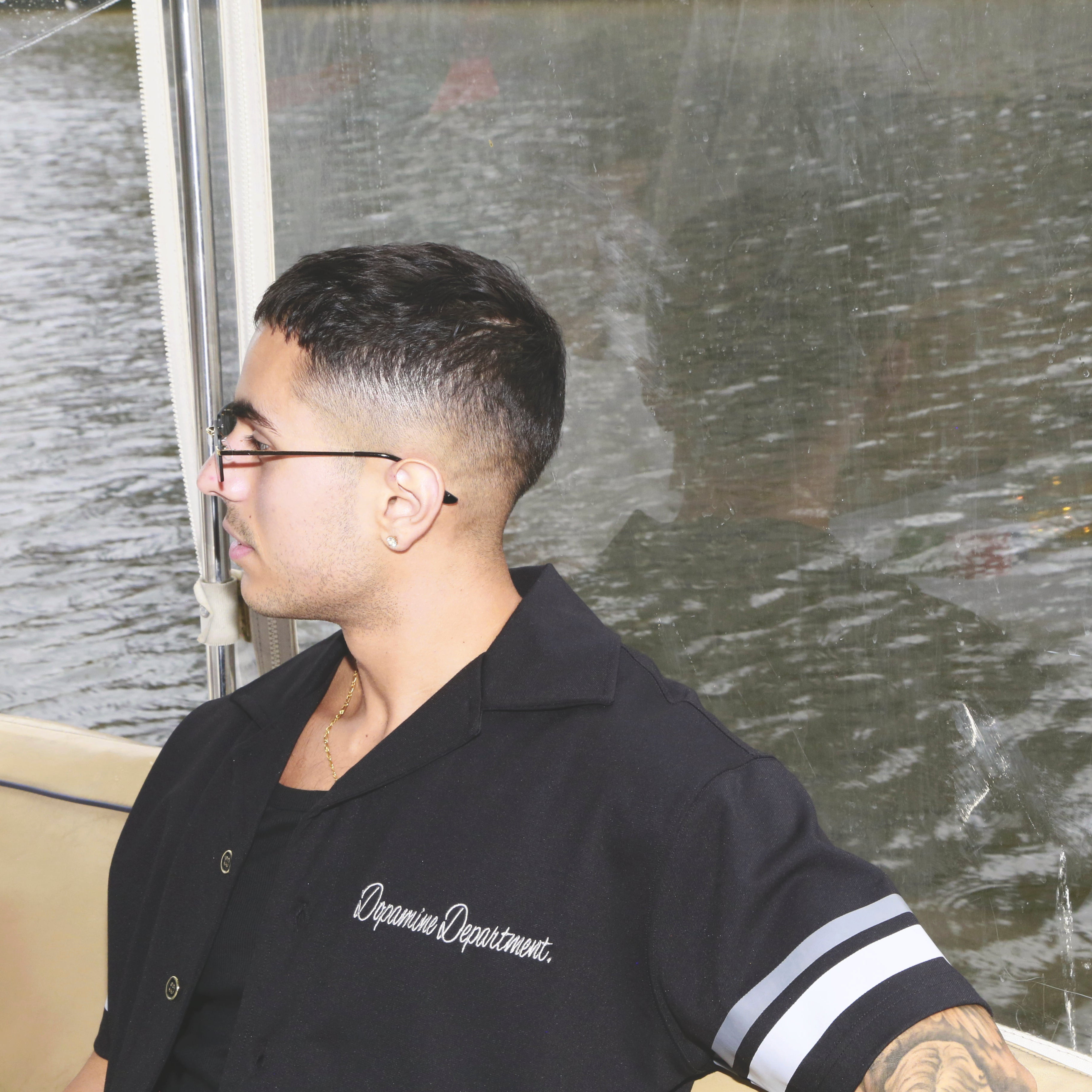 EUPHORIC DOPAMINE DEPT. BUTTON SHIRT (MIDNIGHT BLACK)